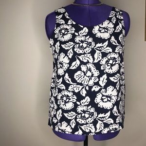 CHAUS women’s Sleeveless  Top Size L  Navy Blue